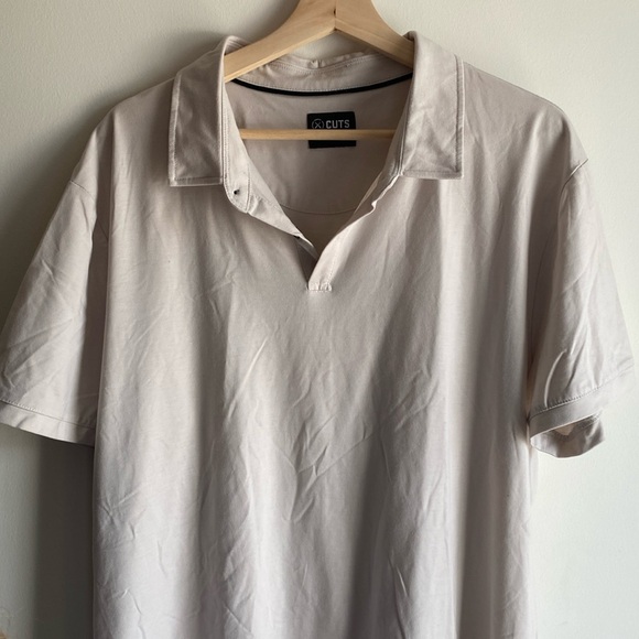 Mens Cuts polo. Size XXL. Beige - Picture 1 of 4
